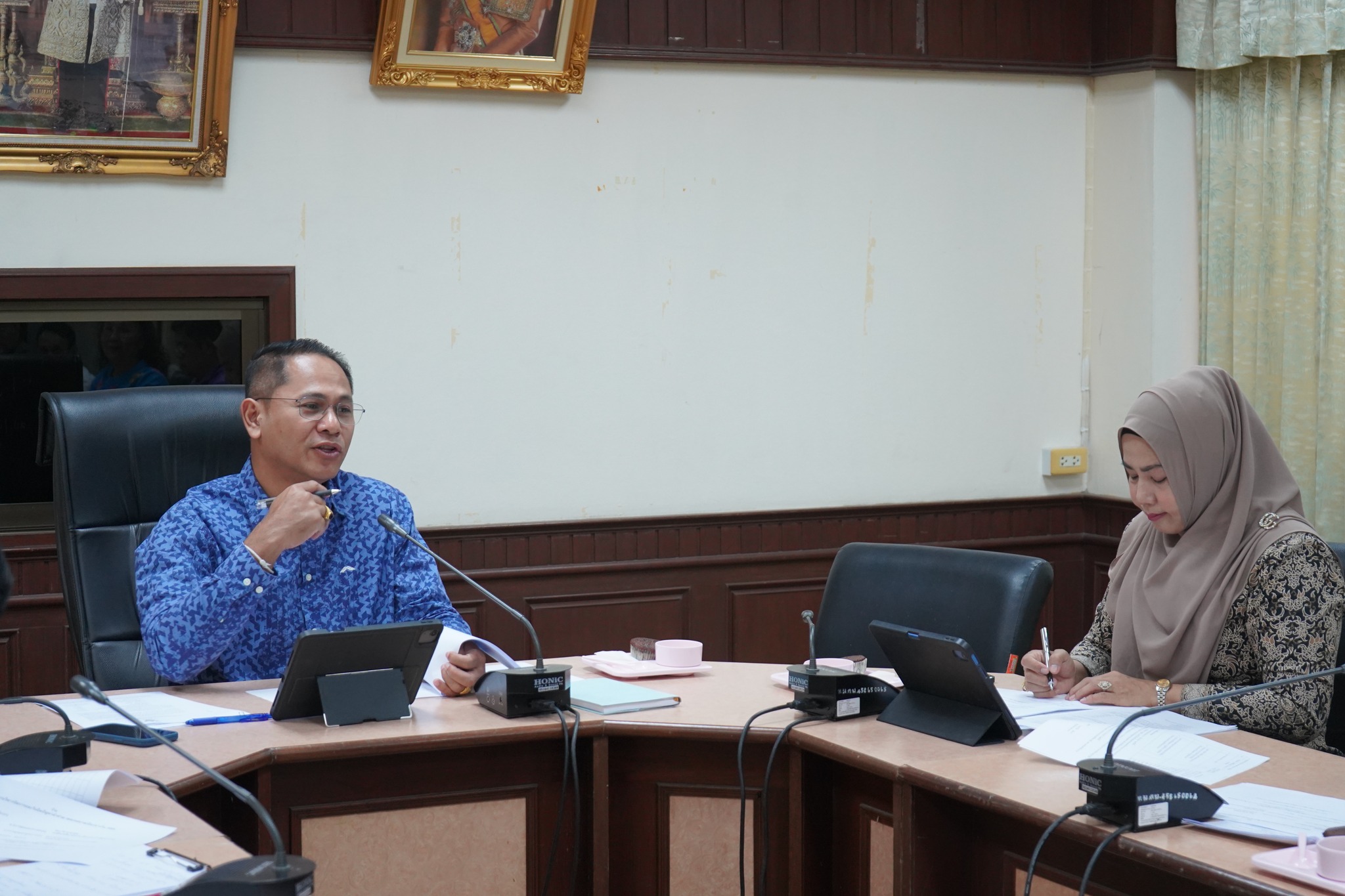 ประชุมหารือเพื่อเตรียมความพร้อมในการรับสถานการณ์น้ำท่วมช่วงฤดูฝนที่จะเกิดขึ้นในเขตเทศบาลฯ