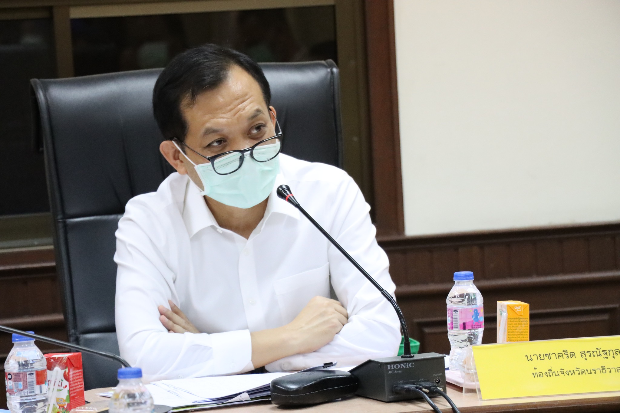 ให้การต้อนรับนายชาคริต สุรณัฐกุล ท้องถิ่นจังหวัดนราธิวาส พร้อมคณะกรรมการตรวจเยี่ยม